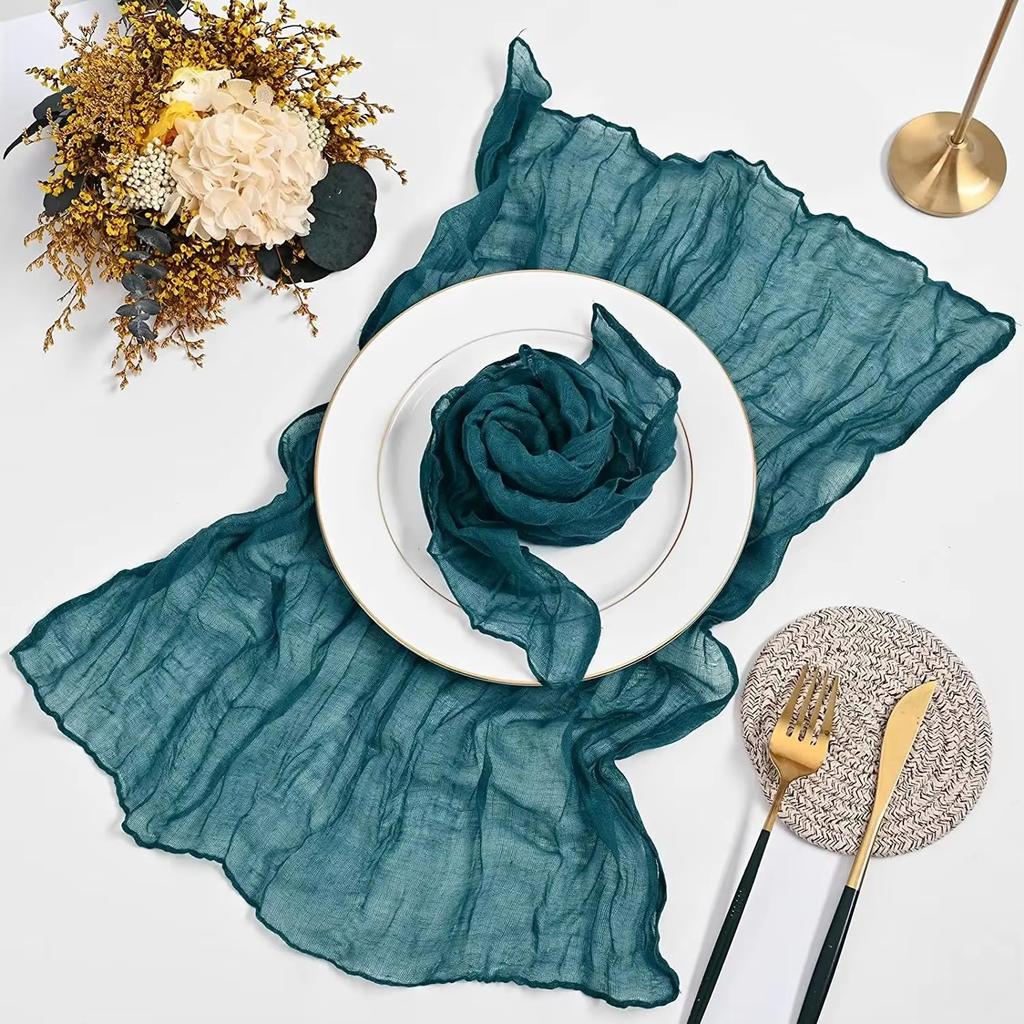 12 Stück Mull-Servietten 20x20 Zoll Weicher Käsetuch Falten Dinner-Servietten für Hochzeiten Party Empfang Jahrestag