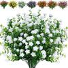 Artificial Camellia Flowers and Eucalyptus Leaves for Outdoor and Garden Decoration