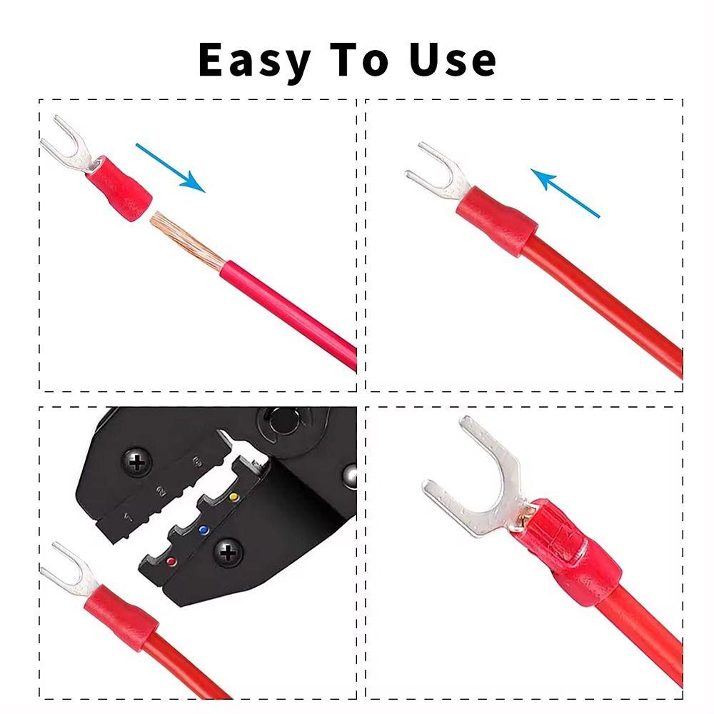 100PCS AWG 22-16 Insulated Spade Wire Connector FDD1.25-187 Red Female Connectors