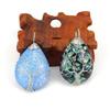 Handmade Copper Wire Winding Water Drop Tree Of Life Color Changing Corrugated Resin Necklace N516