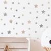 86 Pcs Cartoon Gray Khaki Star Wall Stickers for Kids Room Bedroom Nursery Home Decoration Wall Decals