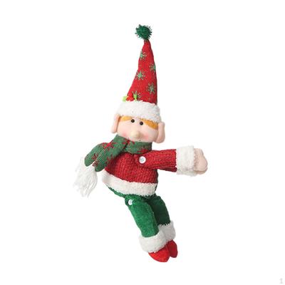 Christmas Curtain Doll Ornament Holder Decorative Clip Elf Hanging for