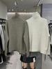 Elegant Korean Gray Turtleneck Knit Sweater for Women - 2024 Autumn/Winter Collection