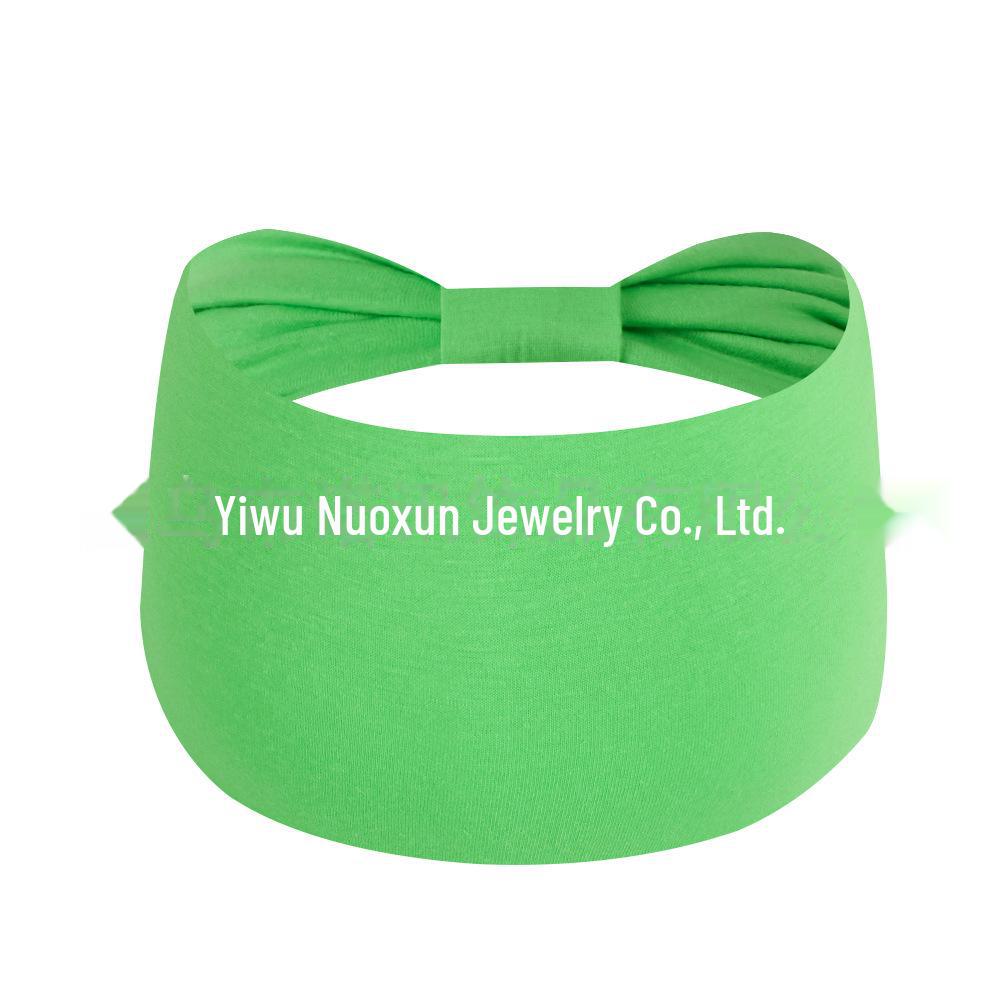 Elastic Wide Side Sports Headband: European & American Style, Sweat-Absorbing, Fashionable Hair Accessories