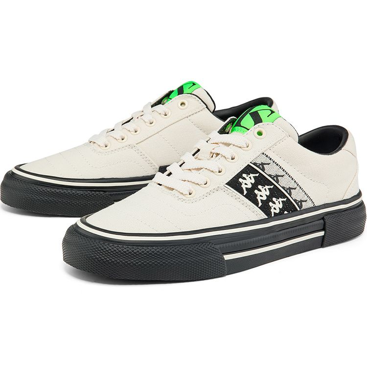Kappa Logo Trendy Versatile Breathable Low-Top Skate Shoes Unisex Sneakers White Black K0BY5CS03-024