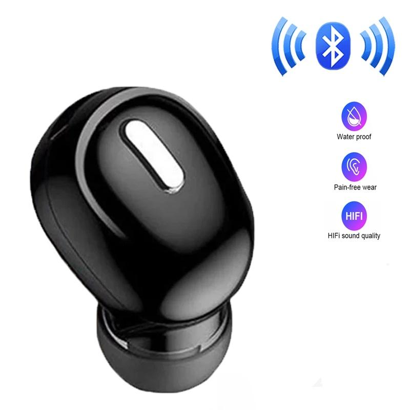 Mini Wireless Earphones Bluetooth Headphone With Mic In-Ear Sports Waterproof Earbuds Handsfree Single Headset For iPhone Xiaomi