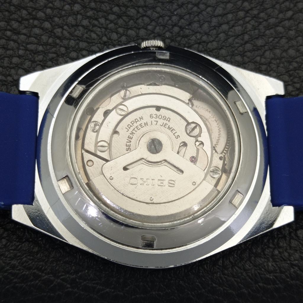REFURBISHED SEIKO 5 AUTOMATIC 6309A VINTAGE JAPAN MENS BLUE DIAL WATCH a441363-5 Sk-a441363