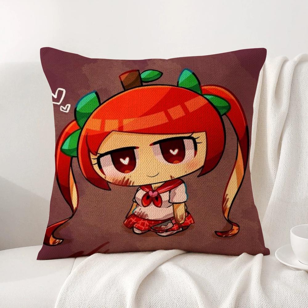 Cartoon P-Pepoyos Cushion Cover Summer Coolness Linen Fabric Double-Sided Printing Pillow Case Sofa Home Decor Gift