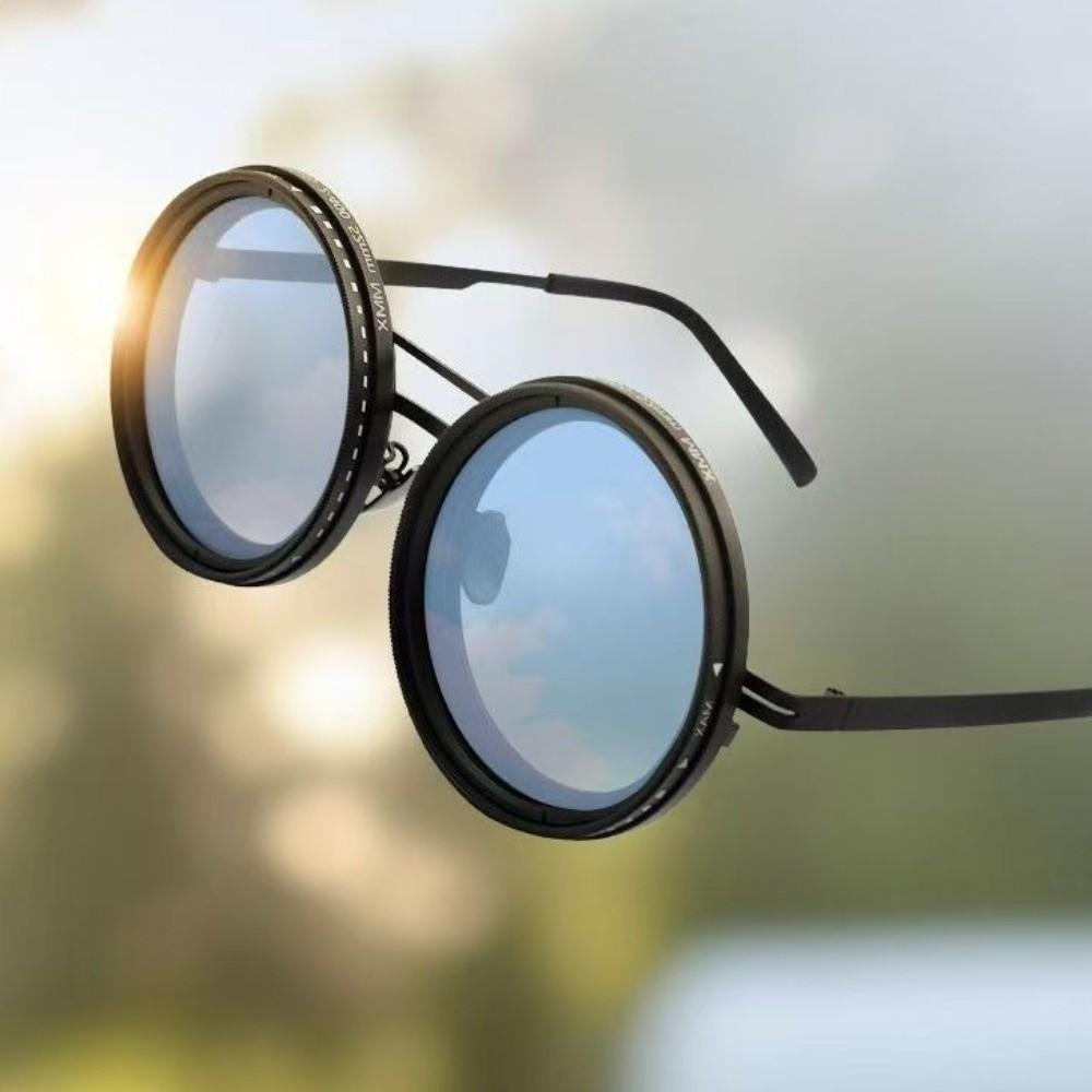 9 Level Dimming Fishing Sunglasses Round Anti-UV Glasses Clarity Polarized Sunglasses  Driving