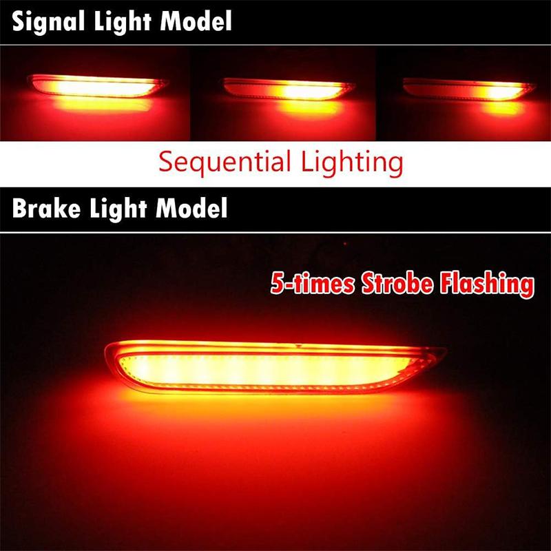 For Nissan X-trail T32 Rogue Qashqai J11 Leaf Pathfinder For Infiniti Q50 QX60 JX35 LED Rear Bumper Reflector Lights Tail Lamps
