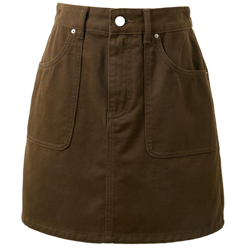 Sancai Plus Size 100% Cotton A-Line Denim Mini Skirt