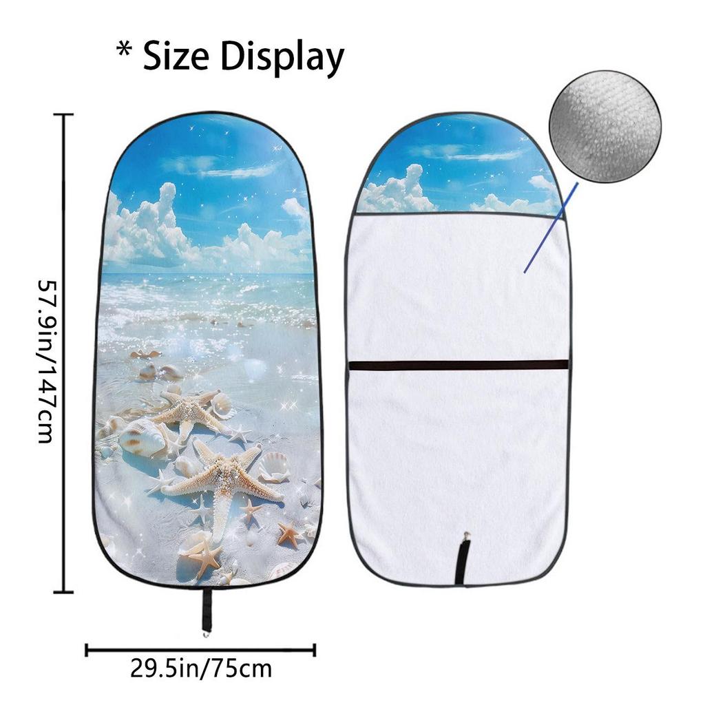 Universal Gym Car Seat Towel Cover - All-Season Front Seat Protector for Workout