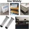 4 Pack Adjustable Furniture Legs Round 2" Dia Thickened Stainless Steel Sofa Shelves Table Kitchen Adjustable Feet 8" Height