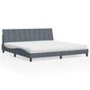 VidaXL Bed with Mattress Dark Grey 200x200 Cm Velvet, Bedroom Furniture, Double Bed, Curved Bed Frame, 3208617