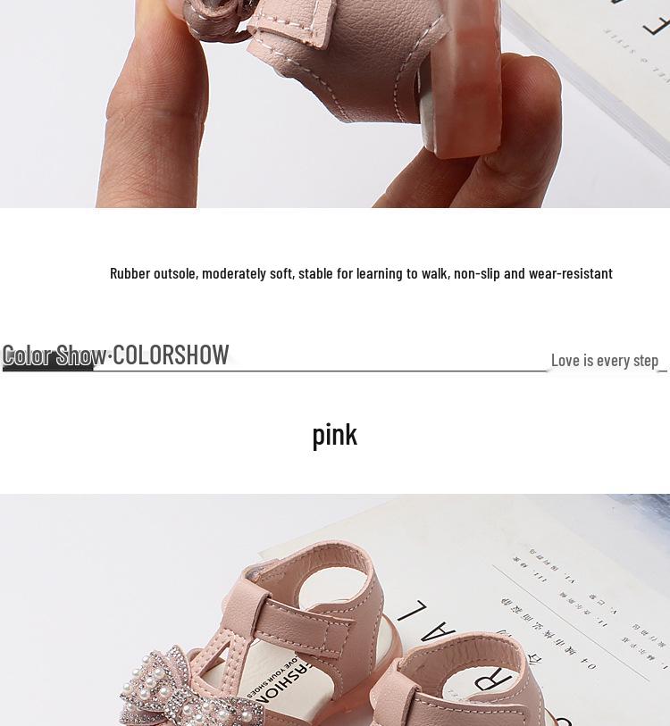 Infant Girls' Non-Slip Soft Sole Sandals for Ages 0-2 - Summer Fashion Princess Shoes