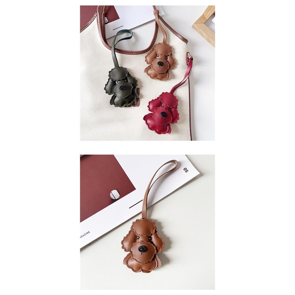 Teddy Dog Pendant Bag Charm Niche Decoration Cute Cartoon Puppy Hanging Accessory Backpack New Car Keychain