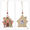 Christmas Tree Ornaments 2 Piece Wooden Hangable Collectible With Light Christmas Gingerbread House Ornament For Holiday Party