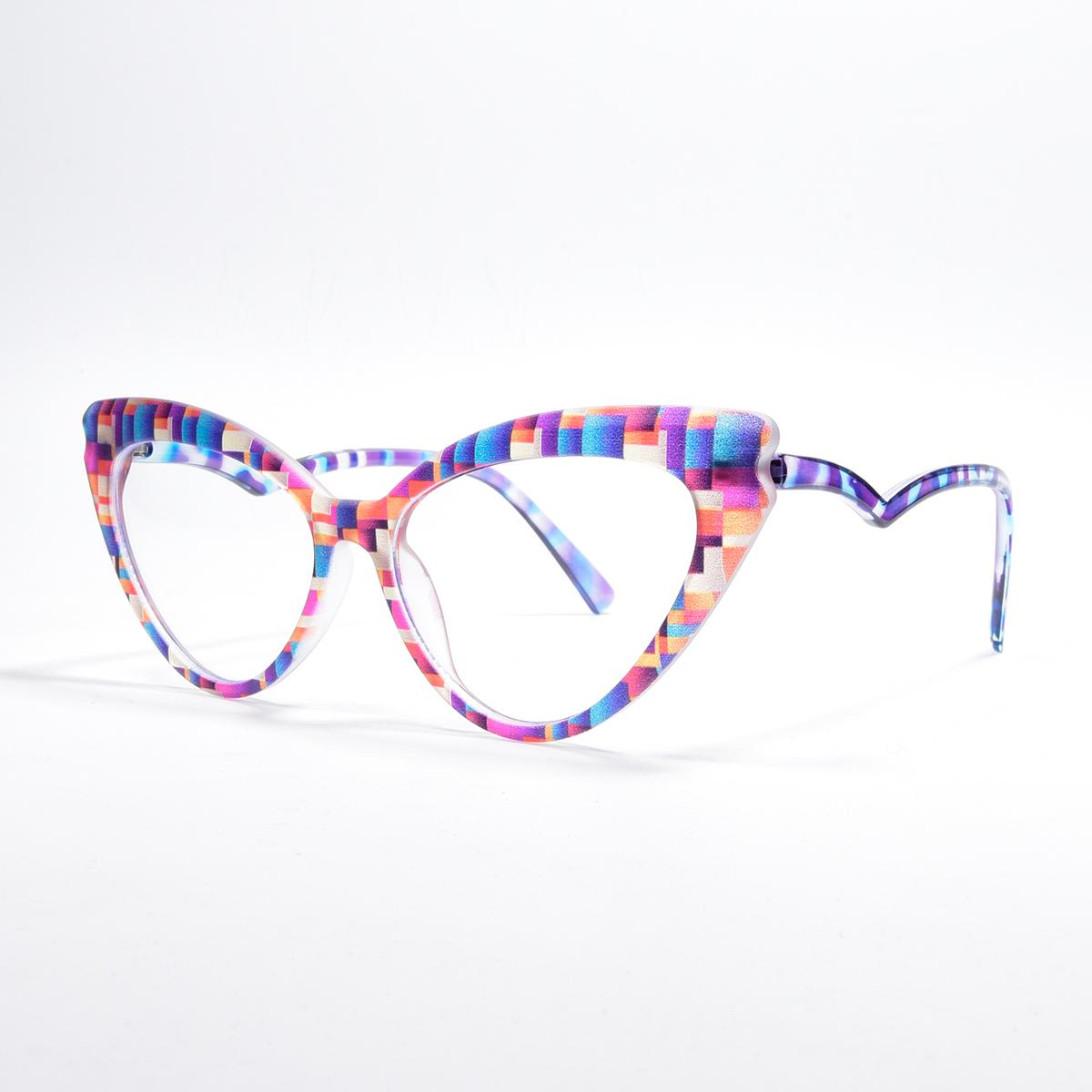 

Fashion Colorful Cat Eye Anti Blue Light Computer Glasses for Women Personalized Clear Lenses Blue Light Blocking Glasses 2025