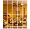 Goelite 30 Big Square Acrylic Mirror Stickers for Wall Decoration | Acrylic Stickers Wall Mirror,Wall Stickers for Bedroom, Hall, Home Offices (Gold