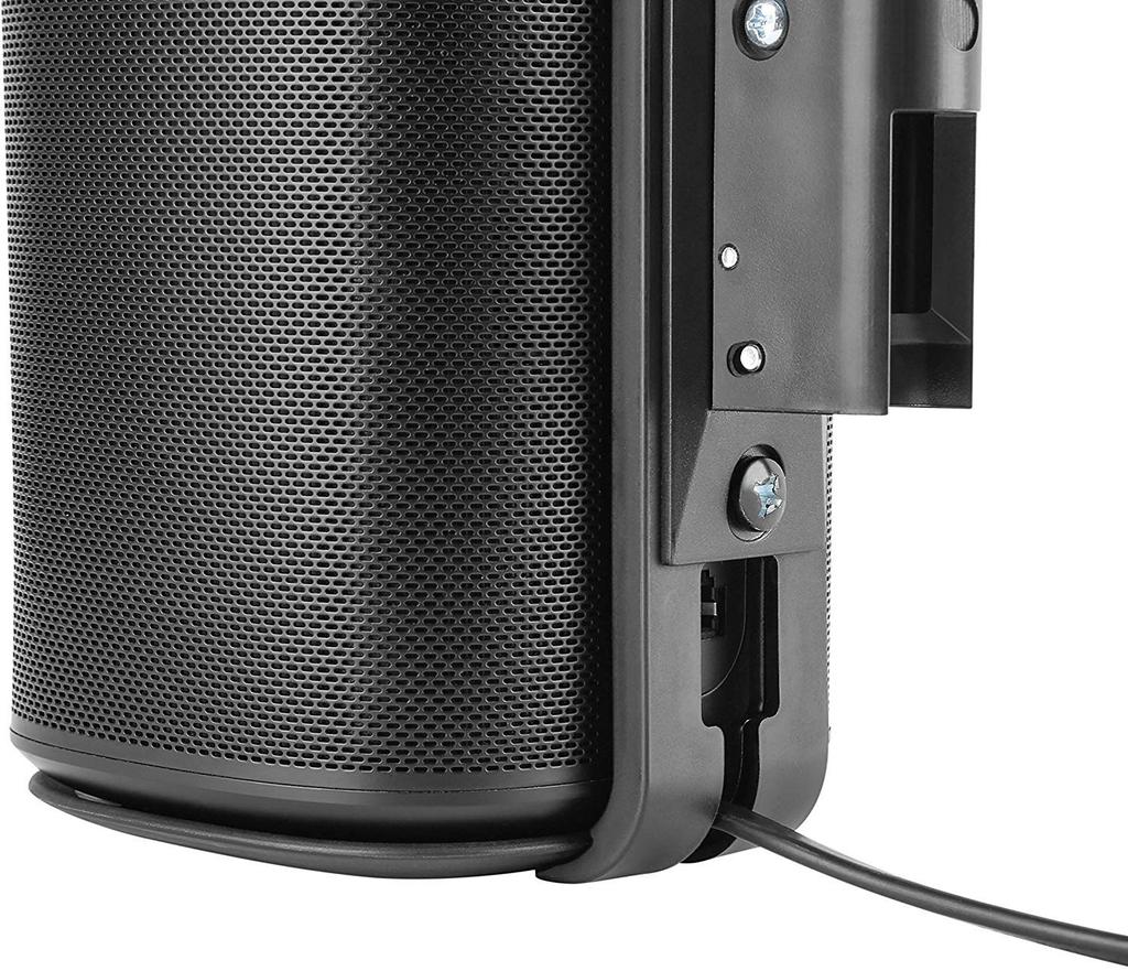 Adjustable Wall Mount Bracket Compatible with Sonos One 1 Speaker 2 Pack ynVISION.DESIGN One, SL, Play (Black)