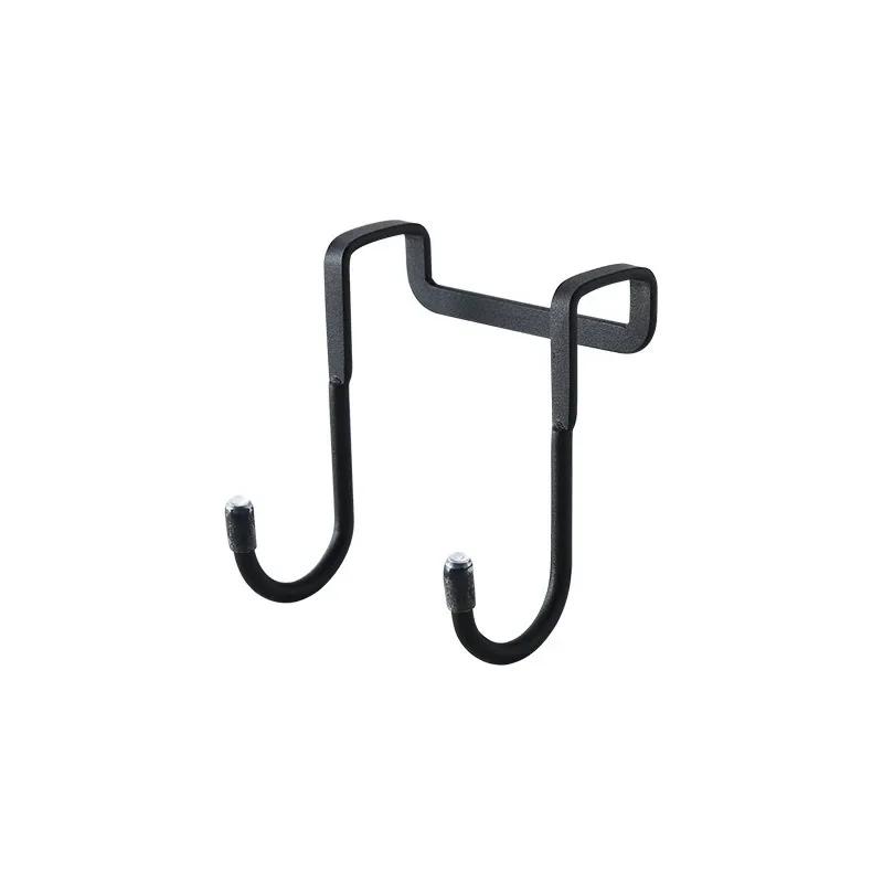 201 Stainless Steel Hook Free Punching Double S-Shape Hook Kitchen Bathroom Cabinet Door Back Type Coat Towel Storage Hanger