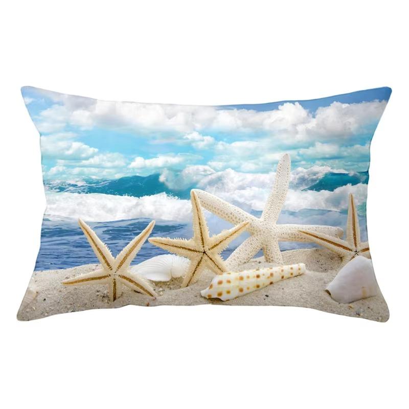 30X50 Summer Beach Starfish Pattern Print Decoration Living Room Back Home Polyester Rectangular Pillowcase Sofa Cushion