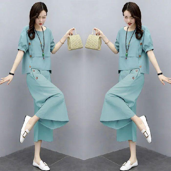 

Elegant 2025 Slimming Women s Two-Piece Cover-up Set for Spring/Summer - Whitening Solid Colors M (80-100 jin)