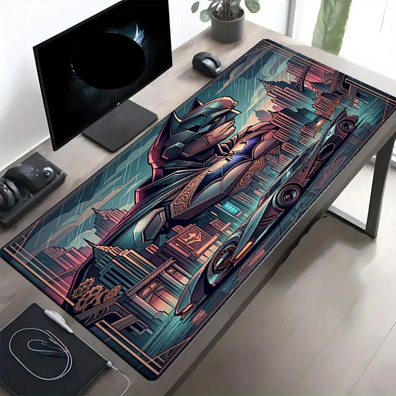 Batman Print Mouse Pad, Anti‑Slip Desktop Keyboard Mat, for PC Laptop Gaming Working Daily Use, Cool Festival Surprise Gift