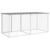 Vidaxl Chicken Coop, With Roof, Light Gray, 203X98X90 Cm, Steel