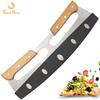 Pizza Scimitar Stainless Steel Pizza Cutter Semicircular Noodle Knife Baking Tool Pizza Shaker
