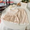 Girl Summer Sleeveless Outfit Set With Lace Trim For Ages 3 To 8