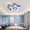 Cartoon LED Fan Ceiling Light Chandelier Fan Children's Room Decoration Furniture Bedroom Living Room Ceiling Lamp Strong Wind