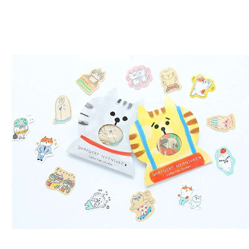 30 Pcs/Lot Cute Cartoon Cat Paper Stickers Notebook Po Album Decoration Material Students Station