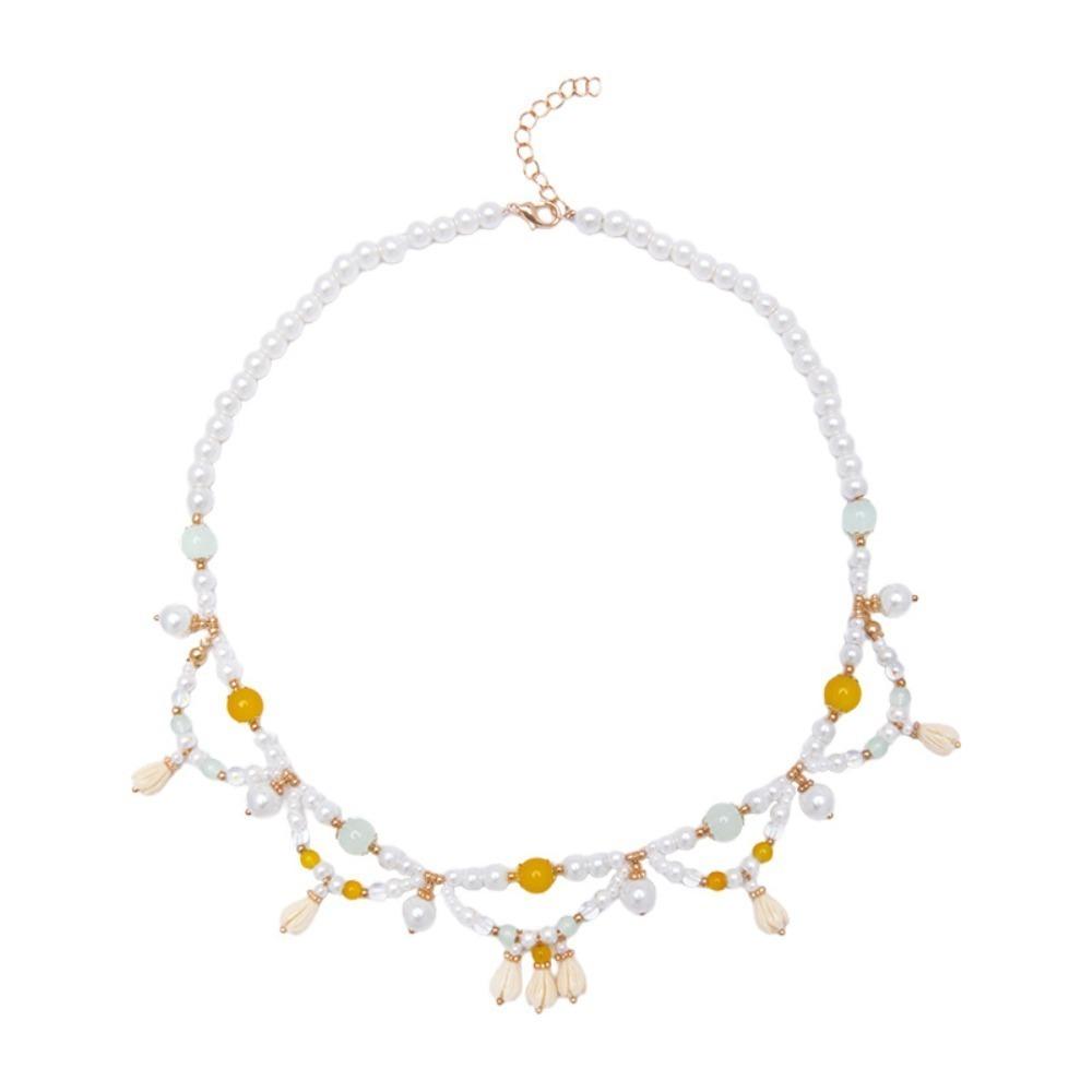 Exquisite Chinese Style Necklace Pearls Cheongsam Clavicle Chain Hanfu Necklaces  Song Dynasty