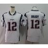 American Football Jersey Patriots Team Uniform Brady 12 87 11 Retro Style Cotton Blend Men Women