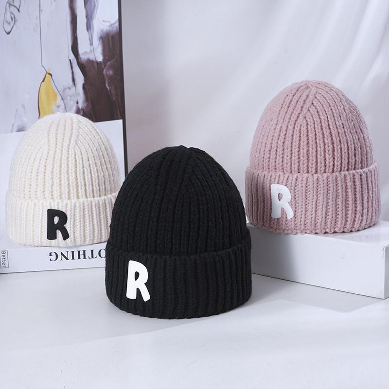 Women's New Winter Knitted Hat Korean Style Trendy Versatile Big Head Circumference Face Small Windproof Ear Protection Wool Hat