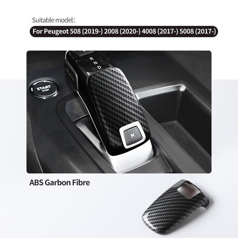 For Peugeot 508 2008 4008 5008 Gear Shift Knob Boot Cover Trim Stickers Made of Alcantara Car Premium Lnterior Tuning Accessory