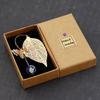 Classical Chinese Style Cicada Wing Metal Feather Bookmark with Leaf, Butterfly, and Dried Flower Accents