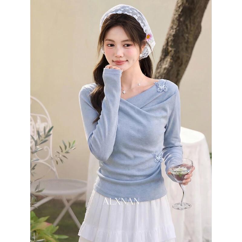 Women s Cinched Waist Long Sleeve Knit Top L
