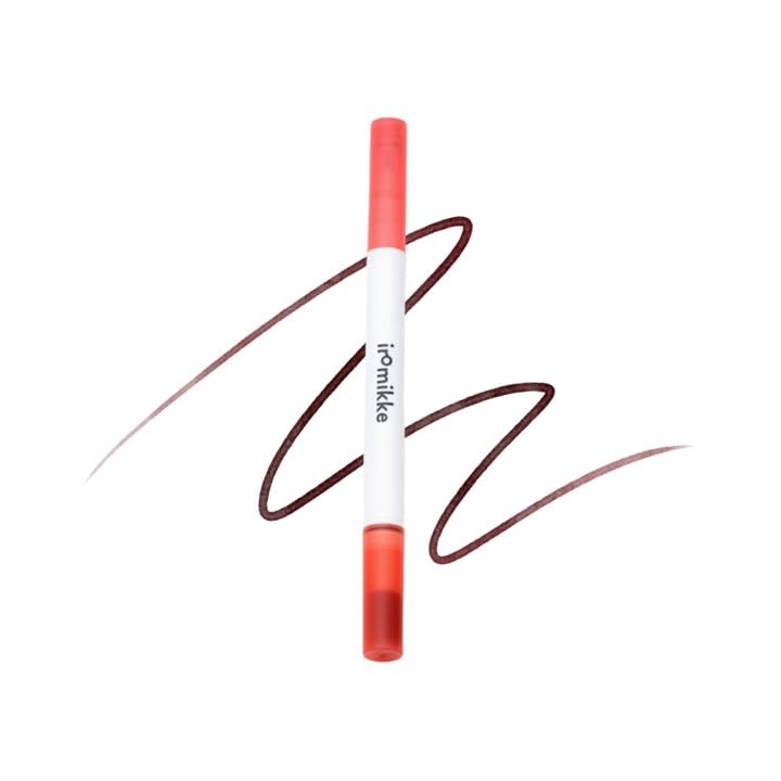 iromikke Liquid Eyebrow Pen 04 Ash Pink Affordable Eyebrow Pen 2-Way [4 Colors] (Single Item)