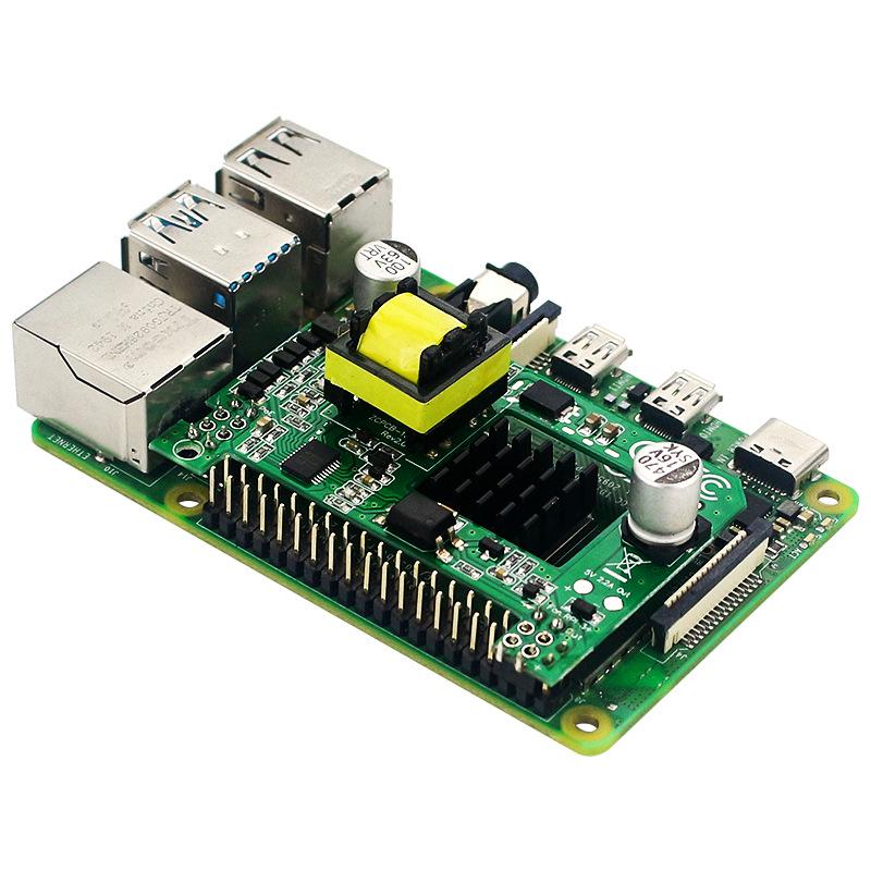 Raspberry Pi 4B/3B+ PoE Power Module with Heatsink, Plug-and-Play Router, Ethernet Cable.