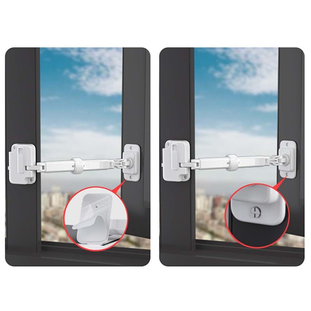 No Punching Child Safety Lock Adjustable Window Restrictor Multifunction Window Lock  Home
