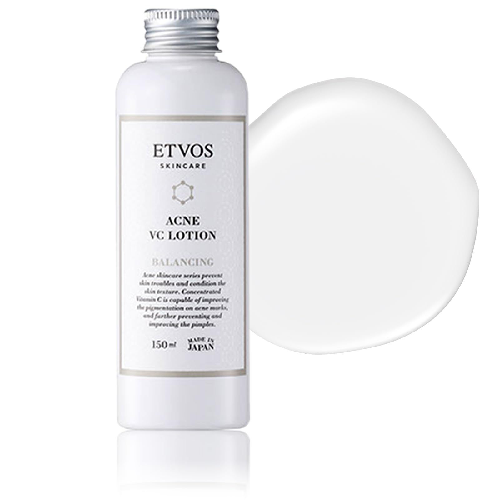 

ETVOS Acne VC Lotion I, a Quasi-drug Acne Lotion, 150ml, Vitamin C Derivative, VC Ethyl, for Adult Acne and Whitening