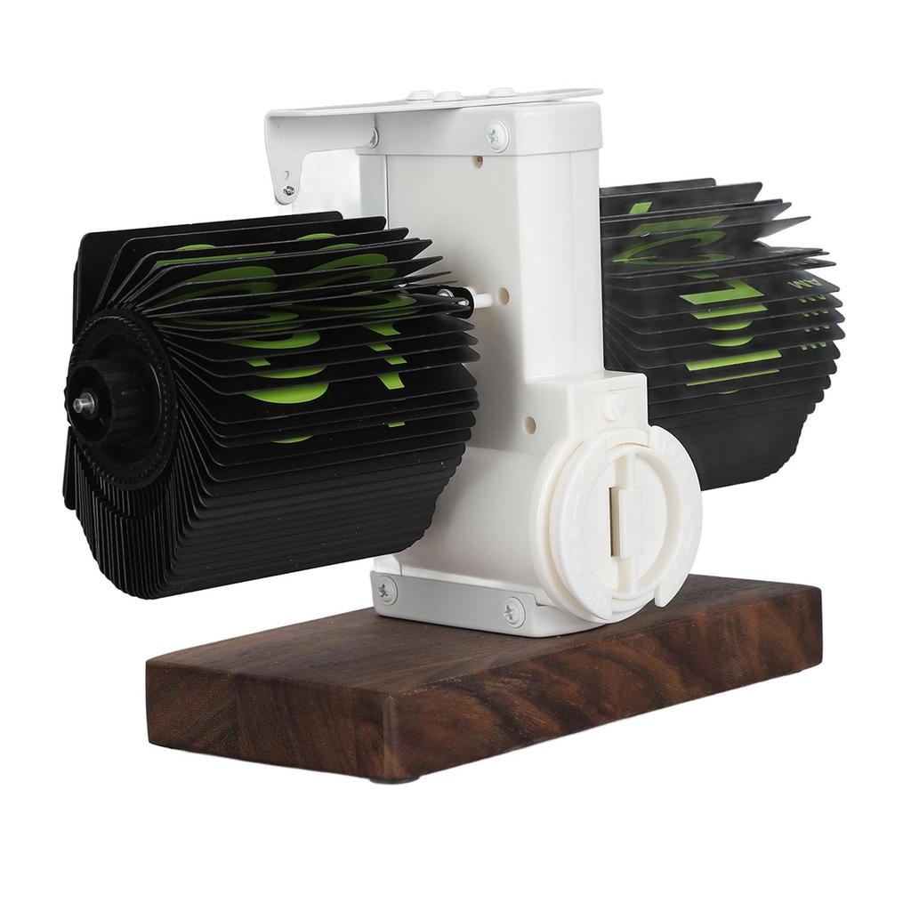 Flip Desk Clock, Digital Flip Clock for Living Room, Single-Sided, Large, Easy-to-Read Numbers, Automatic Flip, 12-Hour Display, Wooden Base, Smooth S