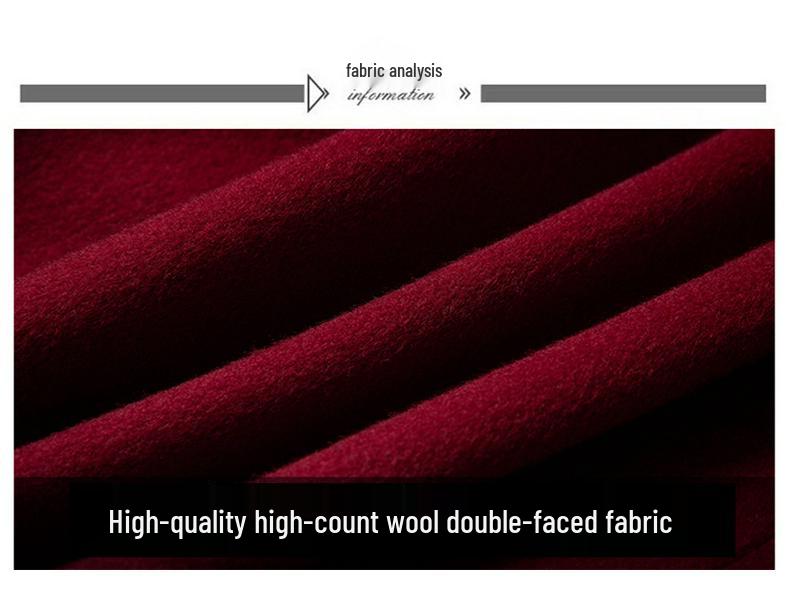 Petite Wool Coat for Women: Autumn/Winter Fashion, Middle-Aged & Elderly, Short Double-Sided Cashmere