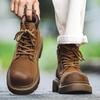 New anti-velvet leather Martin boots high-top boots American retro medium-top heightening shoes