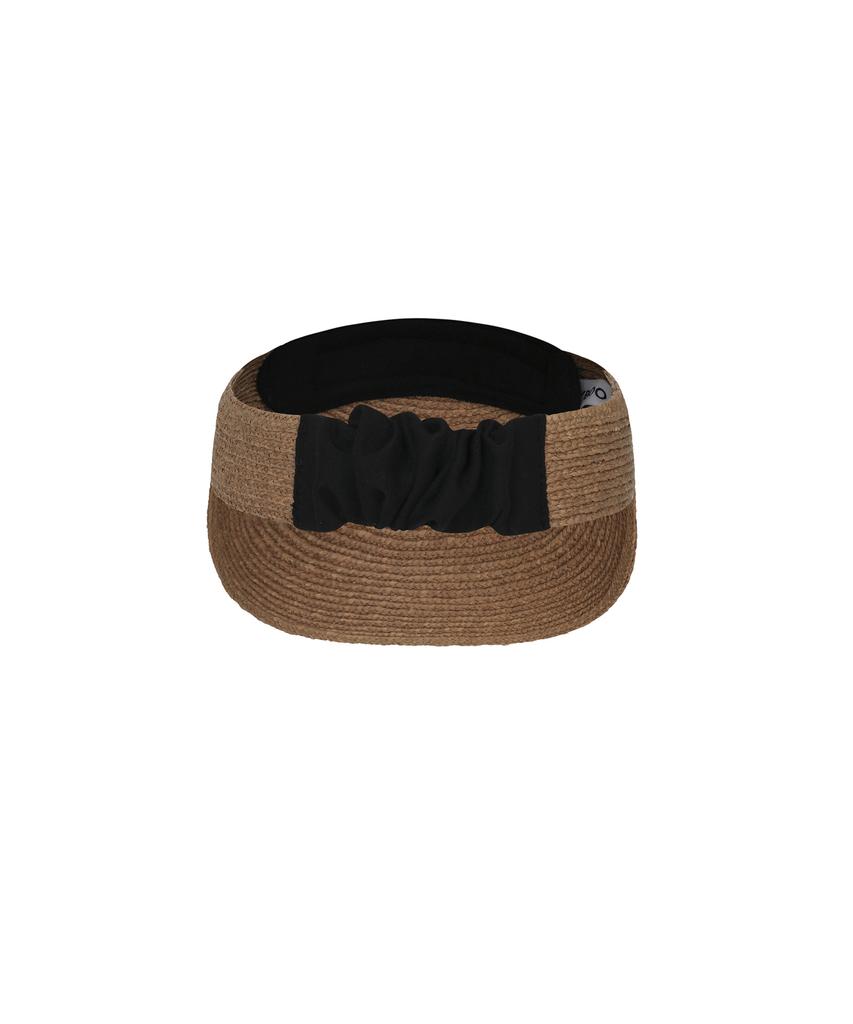 Peulleibu Raffia Elastic Sunvisor_Tan