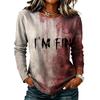 Women's Halloween Print Long Sleeve Top Casual Round Neck T-Shirt for Fall Party Wear