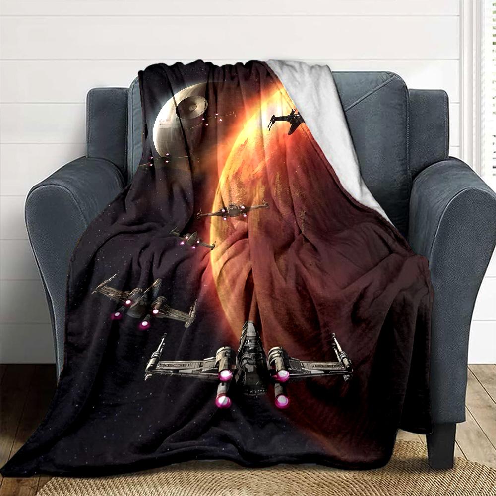 Star Wars Blanket Warmthful Decor Suitable for Seaside Livingroom Office All-Season Use Modern Perfect Gift for Relatives and Friends