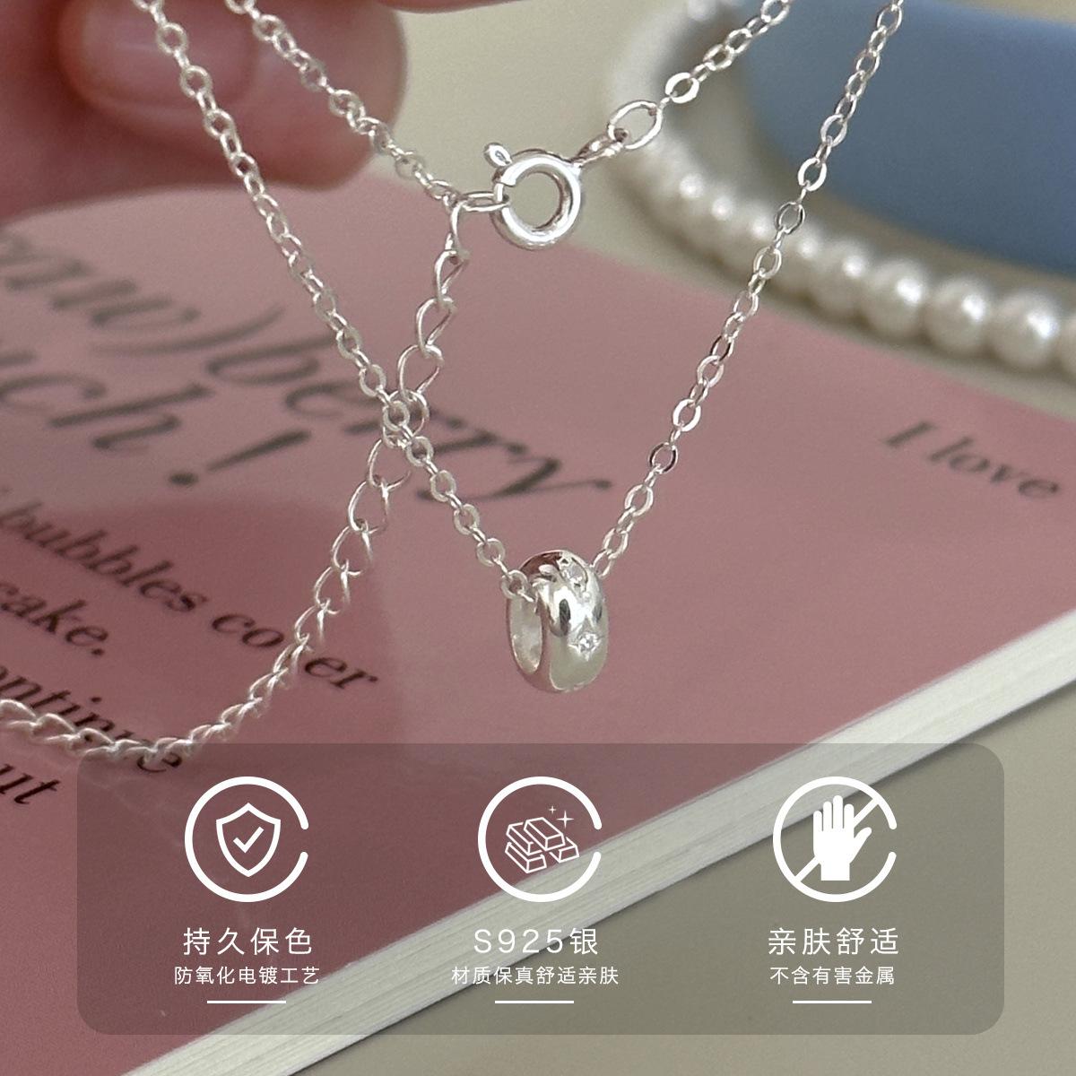 

Ожерелье из стерлингового серебра 925 пробы с четырехугольной звездой, женское, простое, нишевое, легкое, роскошное, дизайн, циркониевая цепочка на ключицу, новое, универсальное 925 silver